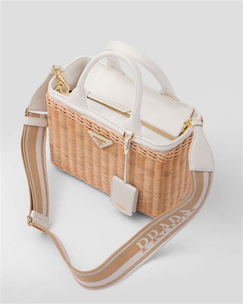 prada double tote size|prada wicker tote.